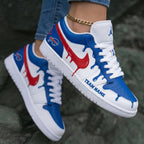 Buffalo Bills Logo Dripping Paint Red Swoosh Blue Custom Air Jordan 1