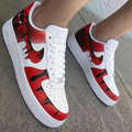 Bulls Theme Red Black Custom Air Force 1
