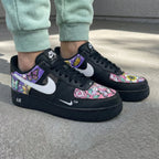 Butterflies and Flowers Black Pink Custom Air Force 1