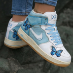 Butterflies Baby Blue White Custom Air Force 1