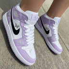 Butterflies Baby Lavender Black Custom Air Jordan 1