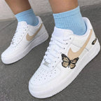 Butterflies Beige Custom Air Force 1