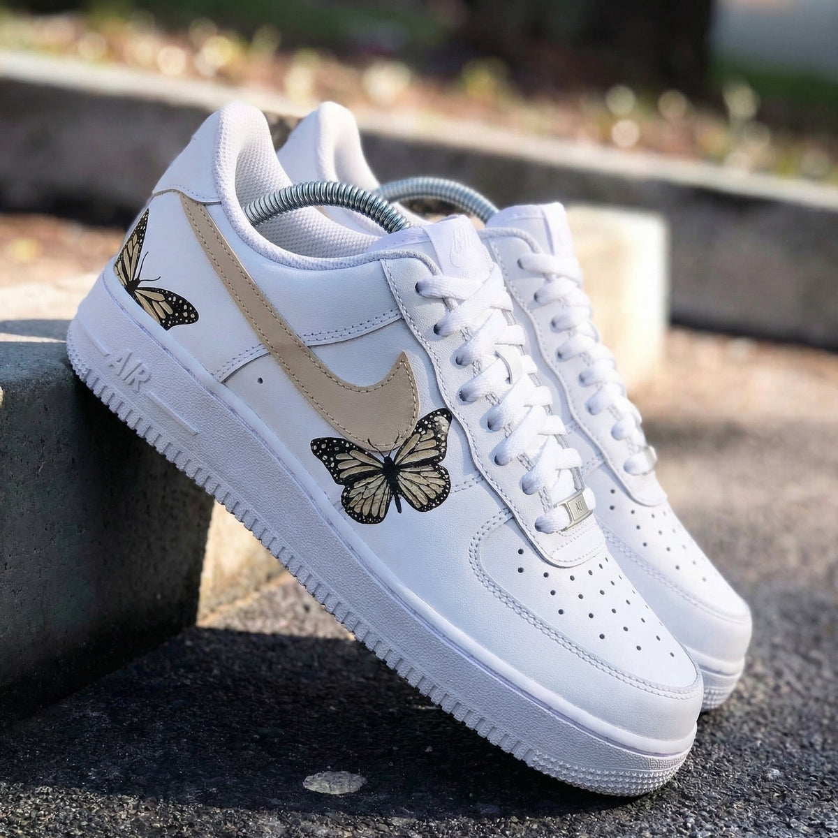 Butterflies Beige Custom Air Force 1