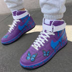 Butterflies Drip Purple Blue Custom Air Force 1
