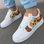 Butterflies Flowers Orange Custom Air Force 1