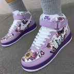 Butterflies Flowers Purple Custom Air Force 1