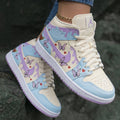 Butterflies Hearts Pattern Baby Blue Lilac Custom Air Jordan 1