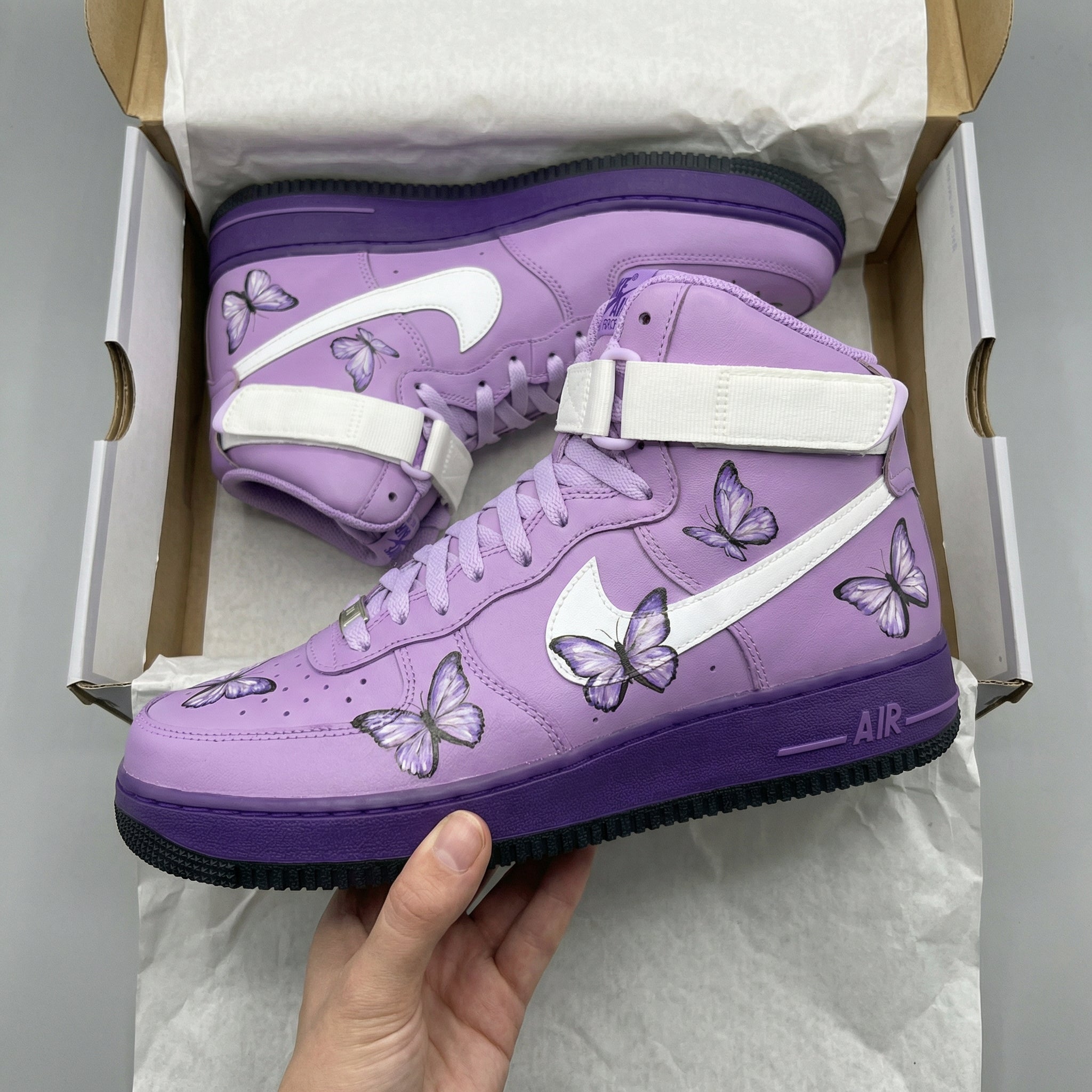 Butterflies Lilac White Custom Air Force 1