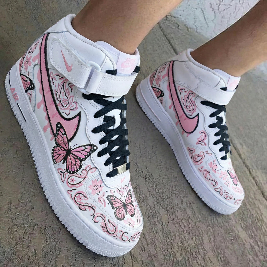 Butterflies Paisley Pink Custom Air Force 1