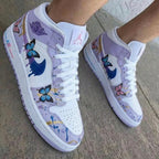 Butterflies Pastel Purple White Custom Air Jordan 1
