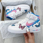 Butterflies Pink Blue Custom Air Force 1