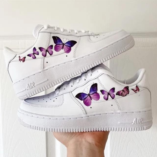 Butterflies Purple Custom Air Force 1