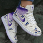 Butterflies Purple Custom Air Jordan 1