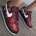 Butterflies Red White Custom Air Force 1