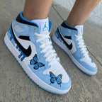 Butterfly Baby Blue Custom Air Jordan 1