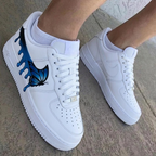 Butterfly Drip White Blue Custom Air Force 1