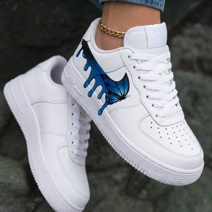 Butterfly Drip White Blue Custom Air Force 1