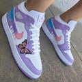 Butterfly Lilac Pink White Custom Air Jordan 1