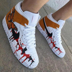 Butterfly Orange Black Custom Air Jordan 1