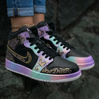 Butterfly Pattern Baby Pink and Mint Custom Air Jordan 1