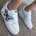 Butterfly Purple Green Custom Air Force 1