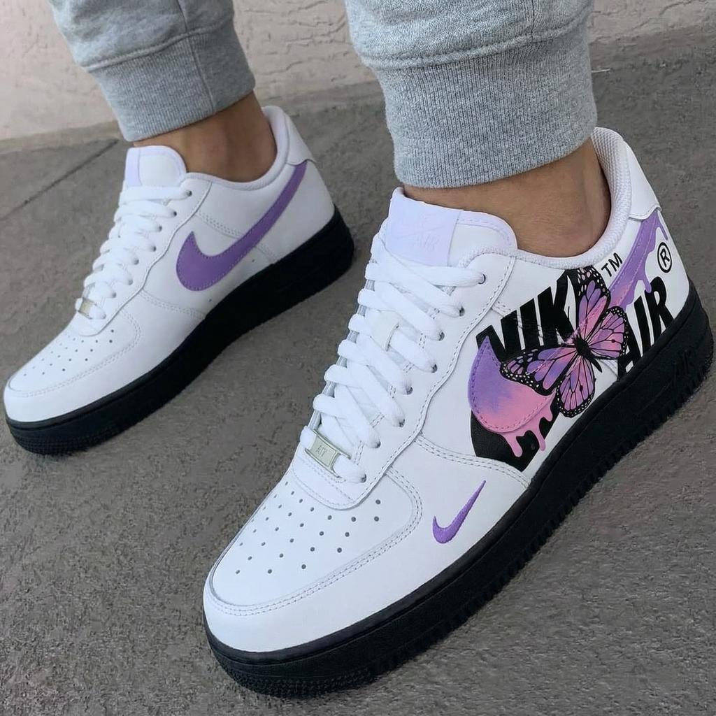 Butterfly Purple Pink Custom Air Force 1