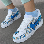 Butterfly Splatter Blue Custom Air Force 1