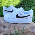 Black Silver Butterfly Custom Air Force 1
