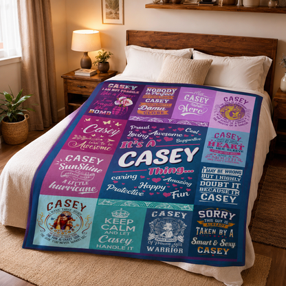Casey Premium Sheepskin Blanket - Personalized “It’s A Casey Thing” Gift