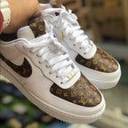 Brown LV Custom Air Force 1