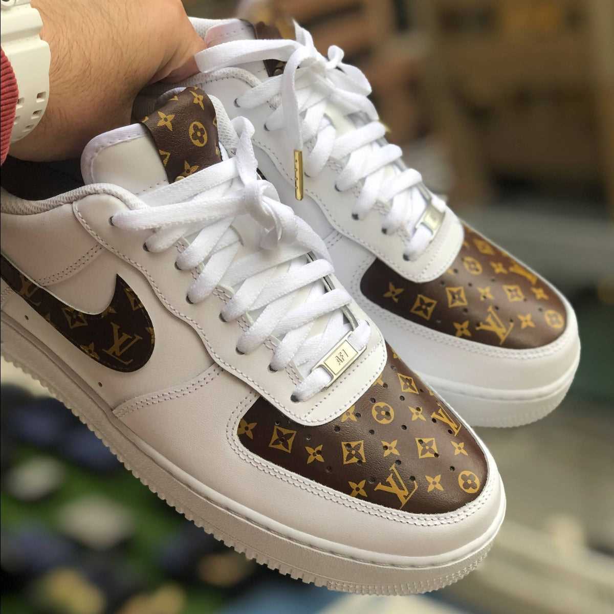 Brown LV Custom Air Force 1