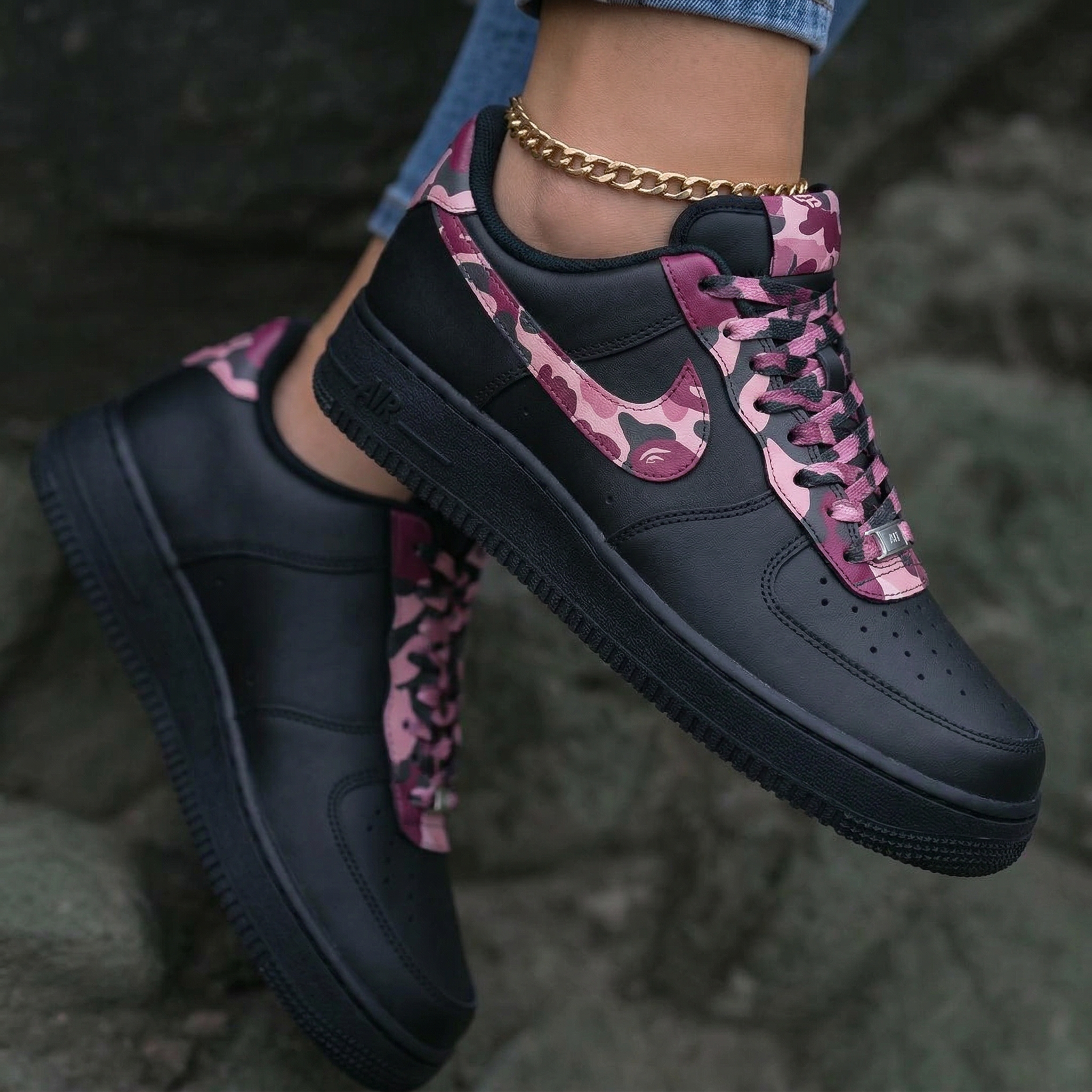 Camo Baby Pink Purple Custom Air Force 1