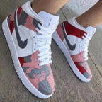 Camo Baby Pink Red Gray Custom Air Jordan 1