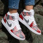 Camo Baby Pink Red Gray Custom Air Jordan 1