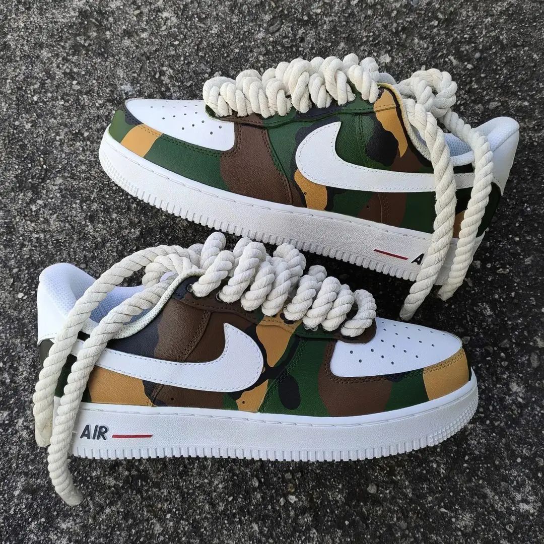 Camo Green Brown Custom Air Force 1