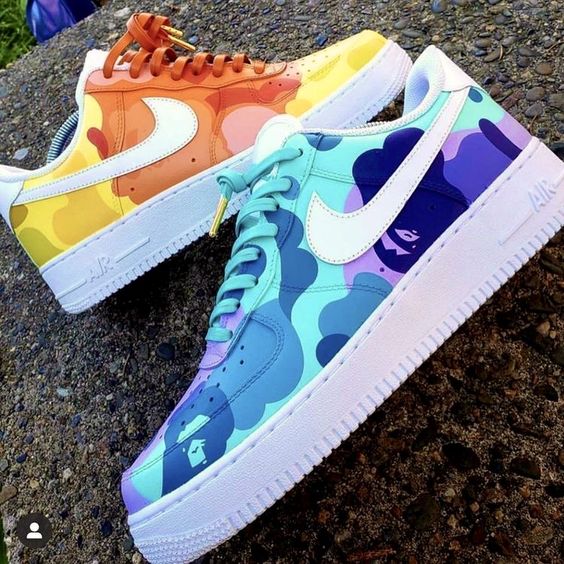 Camo Orange Yellow Custom Air Force 1