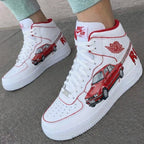 Car Pattern Red Custom Air Force 1