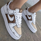 Cartoon Brown Beige Custom Air Force 1
