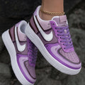 Cartoon Gradient Purple White Custom Air Force 1