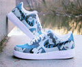 Cartoon Pattern Baby Blue Gray Custom Air Force 1