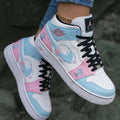 Cartoon Pattern Baby Blue Pink Custom Air Jordan 1