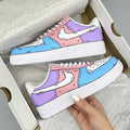 Cartoon Pattern Baby Pink Blue Custom Air Force 1