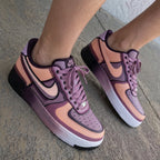 Cartoon Style Peach Purple Custom Air Force 1 Shadow