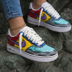 Cartoon Style Red Yellow Purple Blue Gray Baby Blue Custom Air Force 1