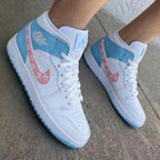 Cherry Blossom Baby Blue Pink Custom Air Jordan 1