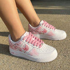 Cherry Blossom Pink Thick Shoelace Custom Air Force 1