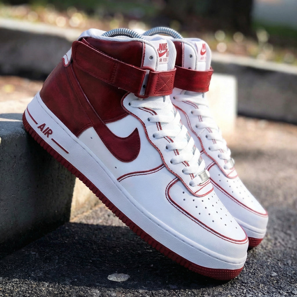 Classic Burgundy White Custom Air Force 1