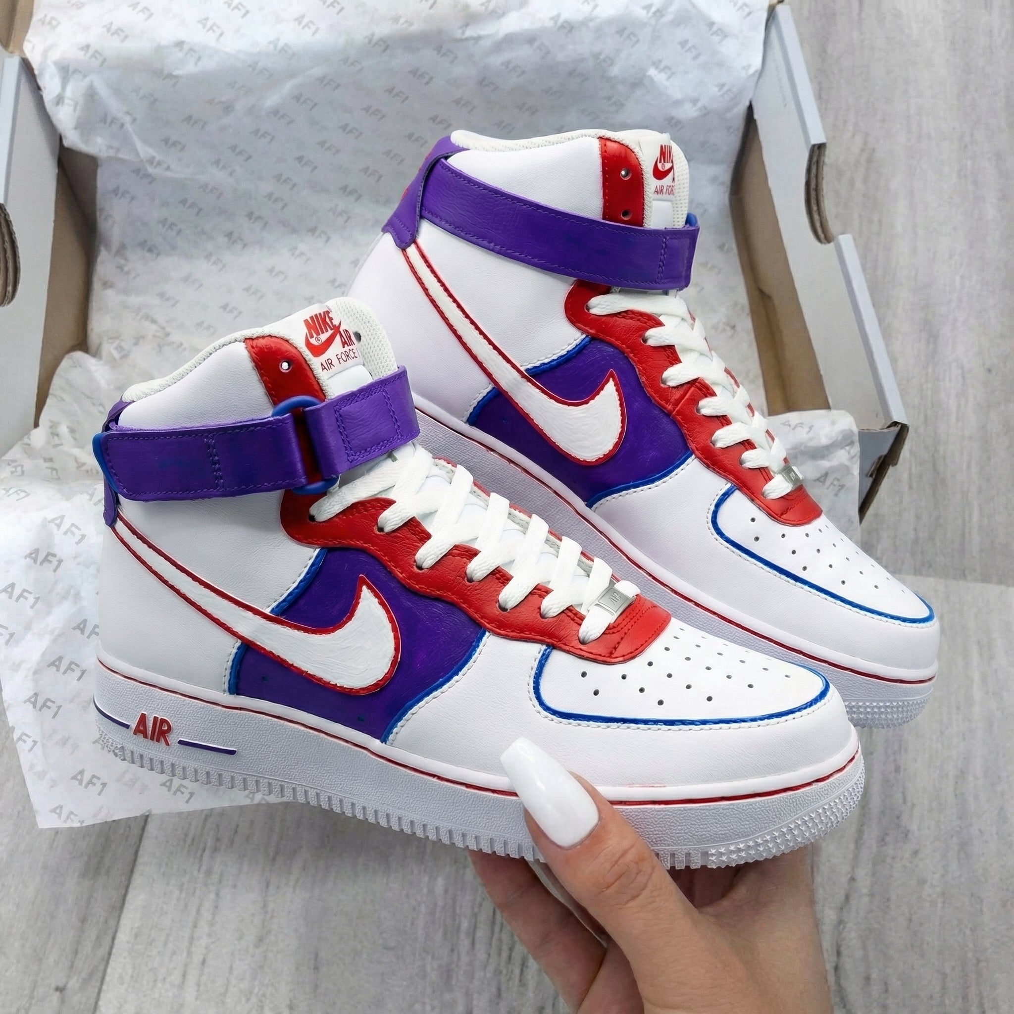 Classic Purple Red Custom Air Force 1