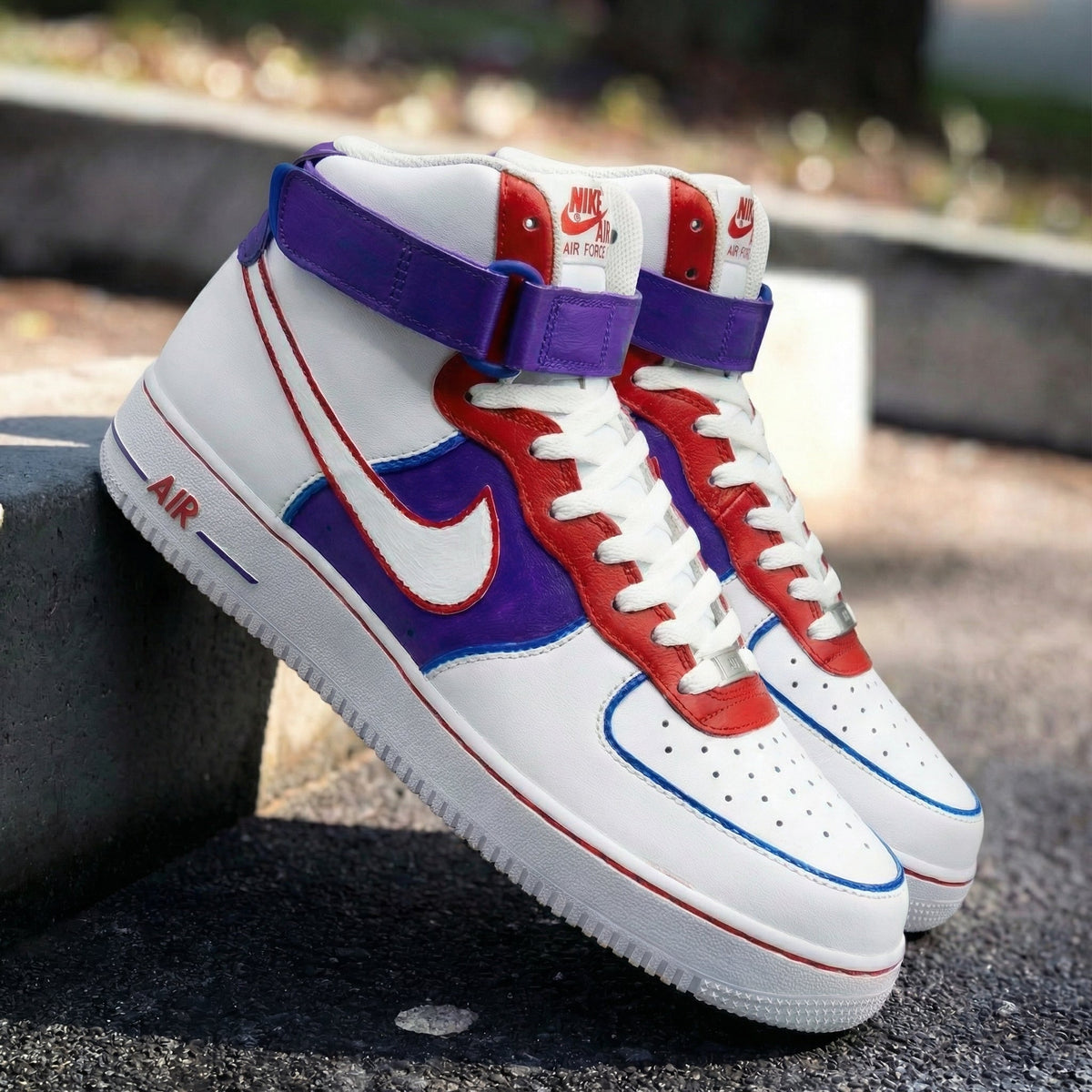 Classic Purple Red Custom Air Force 1