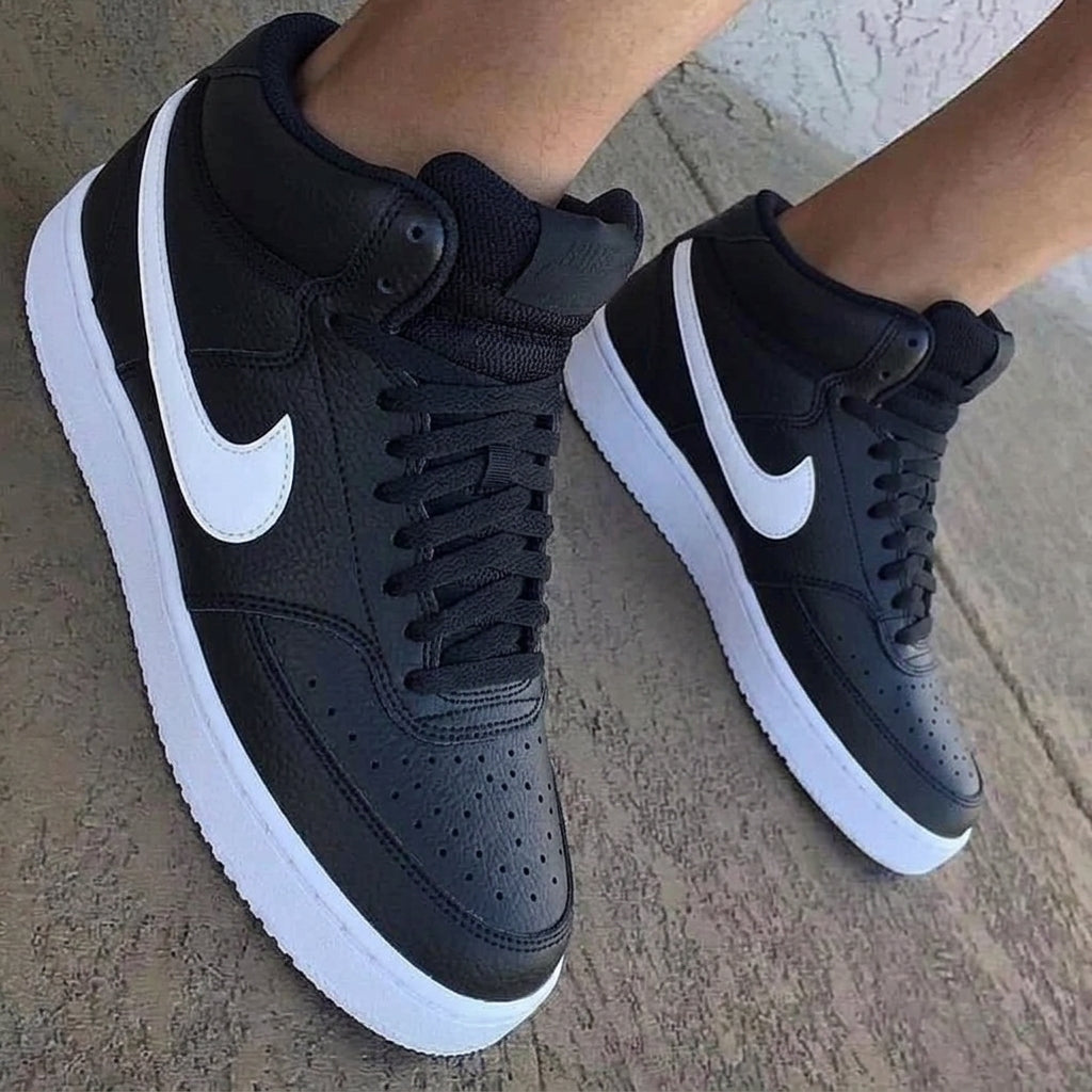 Classic Swoosh Black White Custom Nike Court Vision